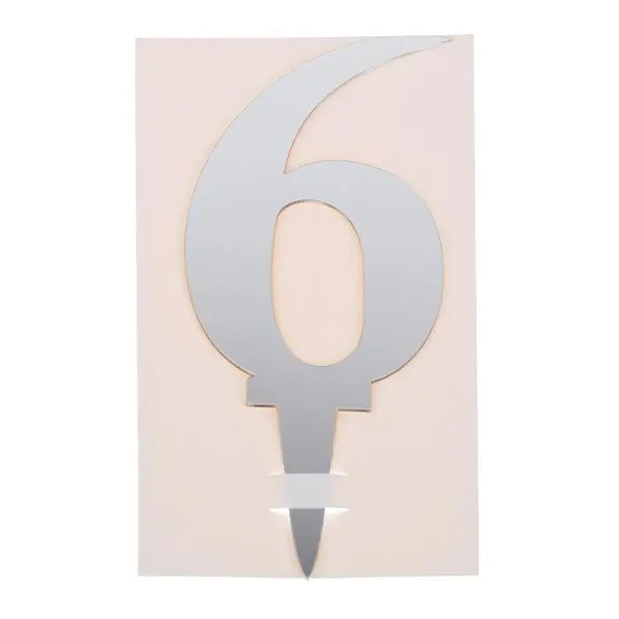 Топпер для торта &laquo;6&raquo;, акрил, МИКС