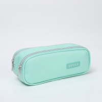 Косметичка-пенал, 2 отдела на молниях, цвет зелёный Косметичка-пенал, 2 отдела на молниях, цвет зелёный