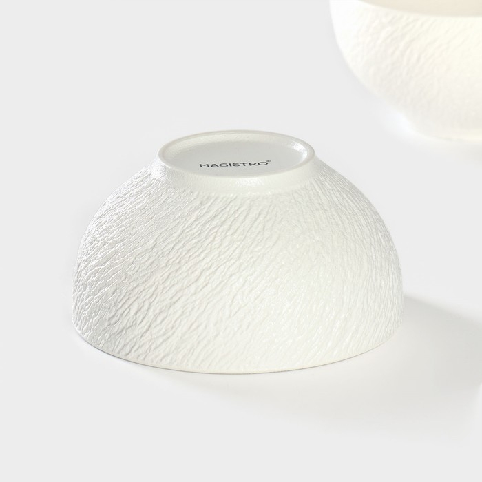 Набор салатников фарфоровых Magistro Lofty, 2 предмета: 600 мл, d=14 см, цвет белый