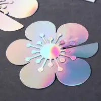 Топпер для торта &laquo;Цветы&raquo;, 6 шт., перламутр