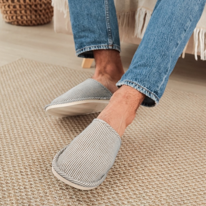 Тапочки мужские, размер 42-43, цвет серый Тапочки мужские, размер 42-43, цвет серый