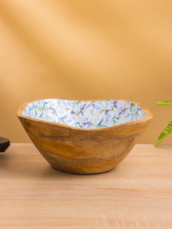 Салатник "Оттенки сирени" дерево манго 23х23х10,5 см