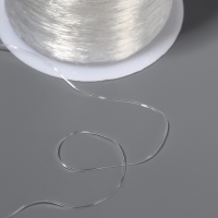 Нить для плетения 100&plusmn;1м d0,4мм эластичная силикон прозрачный АУ