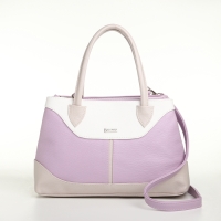 Сумка женская на молнии, цвет белый/сиреневый Сумка женская на молнии, цвет белый/сиреневый