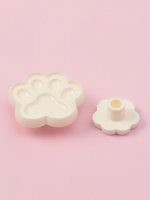 Печати для теста и мастики Доляна &laquo;Лапы&raquo;, набор 2 шт, 4,5&times;5/ 3&times;3 см, пластик, молочные