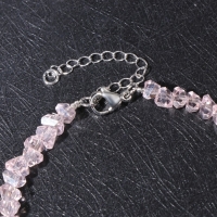 Браслет крошка 4 мм &laquo;Хрусталь&raquo;, цвет розовый, 17 размер + 5 см удлинитель