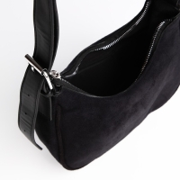 Сумка женская на молнии, цвет чёрный