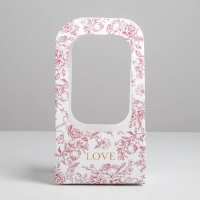 Коробка-переноска для цветов &laquo;Цветы&raquo;, 17 &times; 12 &times; 32 см