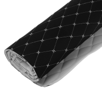 Обшивка салона авто 100×160×0,7 см, кожзам/поролон, ромб, белая строчка Обшивка салона авто 100×160×0,7 см, кожзам/поролон, ромб, белая строчка