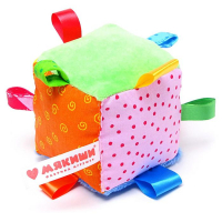 Мягкий Кубик развивающий с петельками Мягкий Кубик развивающий с петельками