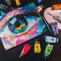 Краска акриловая художественная 250 мл, BRAUBERG ART CLASSIC, "Белила титановые"