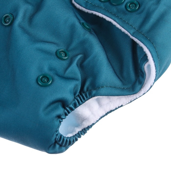 Многоразовый подгузник, 3-15 кг, флис, цвет темно зеленый, Крошка Я Многоразовый подгузник, 3-15 кг, флис, цвет темно зеленый, Крошка Я