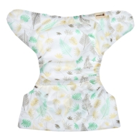 Многоразовый подгузник &laquo;Перья&raquo;, 3-15 кг, цвет белый, Крошка Я