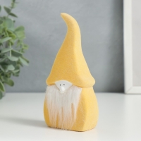 Сувенир керамика "Пухлый гном" жёлтый флок 12,2х2,9х5,7 см Сувенир керамика "Пухлый гном" жёлтый флок 12,2х2,9х5,7 см