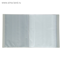 Папка с 100 вкладышами А4, 700 мкм, Calligrata, текстура "песок", серая Папка с 100 вкладышами А4, 700 мкм, Calligrata, текстура "песок", серая