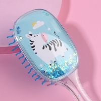 Расчёска массажная, широкая, 6 &times; 18 см, цвет голубой