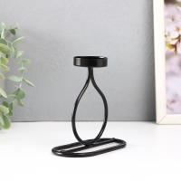 Подсвечник металл на 1 свечу "Бутылочка" d=4 см чёрный 11х6х11,5 см