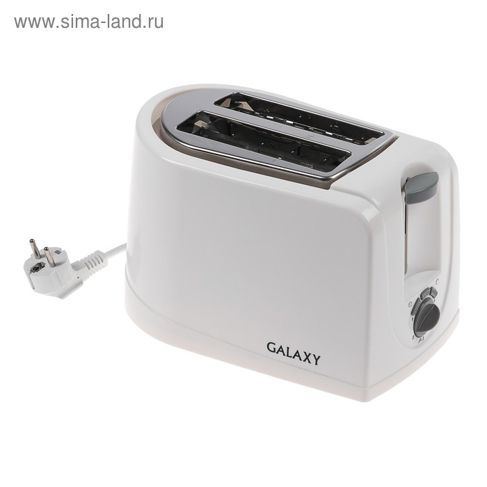 Тостер Galaxy GL 2906, 850 Вт, 5 режимов прожарки, 2 тоста, белый Тостер Galaxy GL 2906, 850 Вт, 5 режимов прожарки, 2 тоста, белый