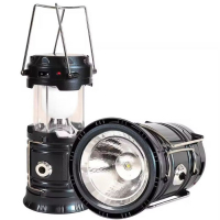 Фонарь кемпинговый аккумуляторный "Мастер К.", 1800 мАч, 7 LED, солнечная батарея, черный