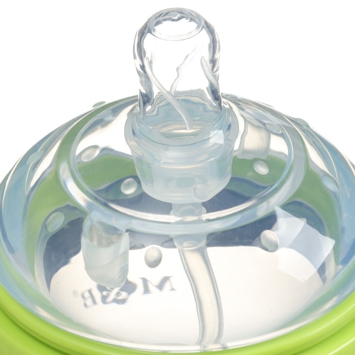Бутылочка для кормления M&B, ШГ &Oslash;70мм, 150мл., силиконовая колба, цвет зеленый
