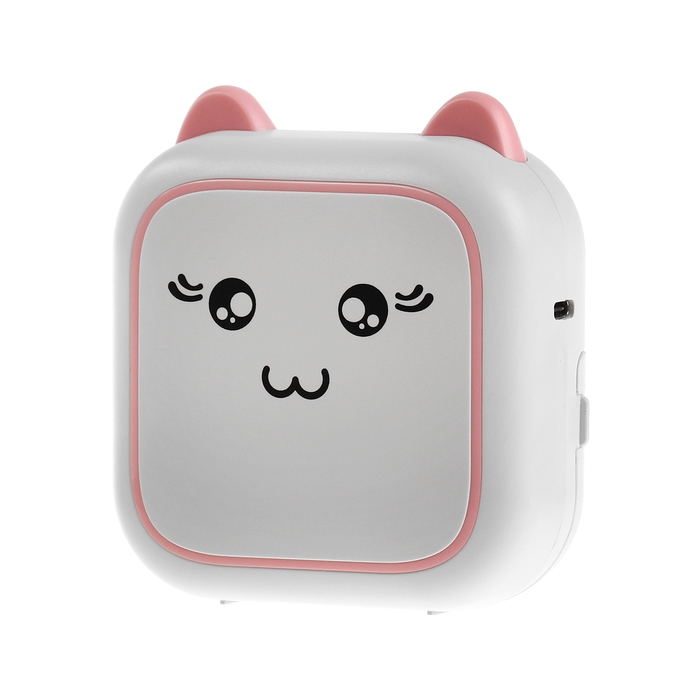 Мини-принтер LPR-19, кабель Туре-С, Кот розово-белый Мини-принтер LPR-19, кабель Туре-С, Кот розово-белый