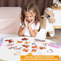 Макси-пазлы в металлической коробке «Где чей малыш?», 36 деталей Макси-пазлы в металлической коробке «Где чей малыш?», 36 деталей