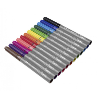 Фломастеры для ткани 12 цветов, JOVI, европодвес