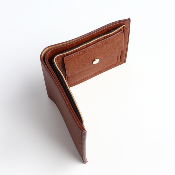 Портмоне мужское без застёжки, отдел для карт, монет, цвет коричневый Портмоне мужское без застёжки, отдел для карт, монет, цвет коричневый