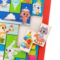 Деревянный тетрис &laquo;Новый год! Праздник у зверят&raquo;