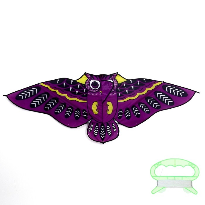 Воздушный змей &laquo;Сова&raquo;, с леской, МИКС