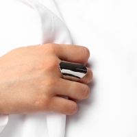 Кольцо металл &laquo;Тренд&raquo; лепестки крупные, цвет серебро, размер 18