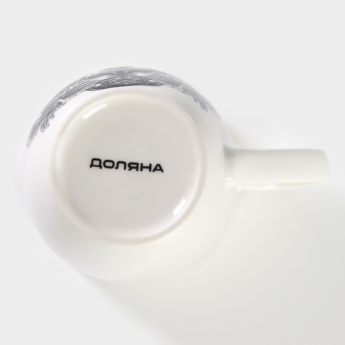 Кружка фарфоровая Доляна &laquo;Тигр&raquo;, 350 мл