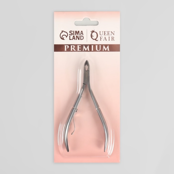 Кусачки маникюрные для кутикулы &laquo;Premium&raquo;, 10,2 см, длина лезвия - 6 мм, на блистере, цвет серебристый