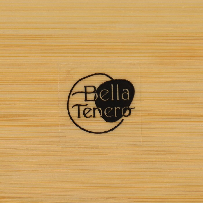 Набор фарфоровый для специй на подставке из бамбука BellaTenero &laquo;Эстет. Грани&raquo;, 2 предмета: солонка 100 мл, перечница 100 мл, цвет белый