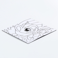 Магнит-раскраска &laquo;Единорожка&raquo;, 10 &times; 10 см