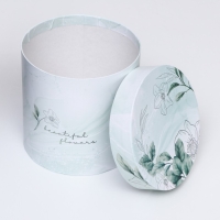 Набор шляпных коробок 5в1 "Цветочный", 20 &times; 20 &times; 20‒14 &times; 14 х 14 см