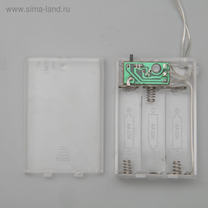 Гирлянда &laquo;Нить&raquo; 4 м, IP20, прозрачная нить, 40 LED, 2 режима, батарейки AAх3 (нет в комплекте), свечение аквамарин