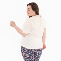 Брюки женские с принтом, цвет синий, размер 56 Брюки женские с принтом, цвет синий, размер 56