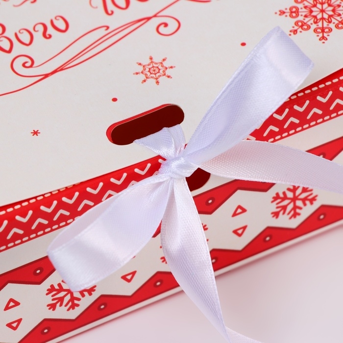 Новый год. Коробка подарочная новогодняя складная, упаковка, &laquo;Русское настроение&raquo;, 16 &times; 12 &times; 5 см.