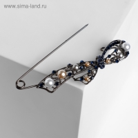 Булавка &laquo;Бант&raquo;, 10,5 см, цветная в сером металле