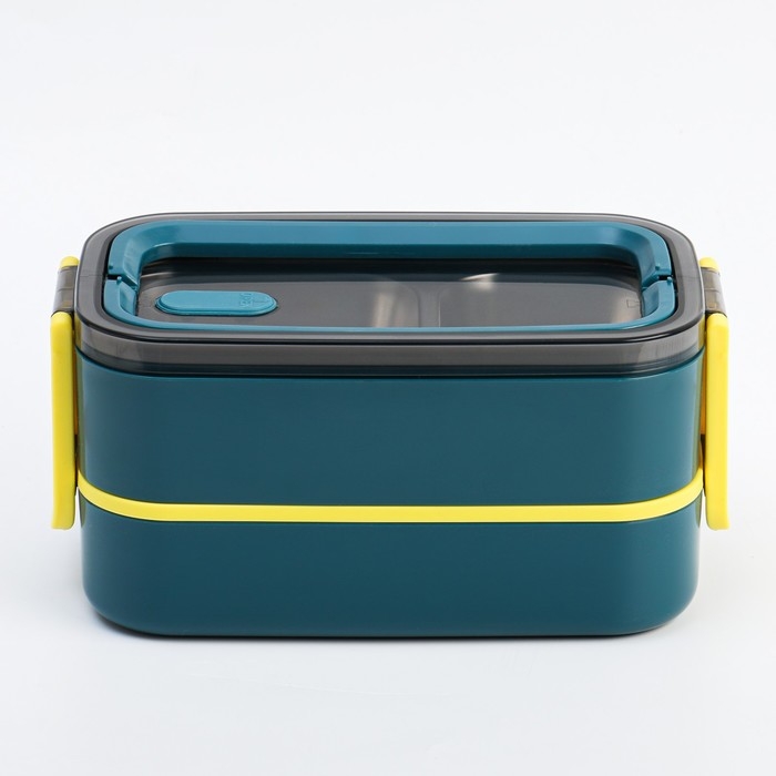 Ланч бокс, в школу, контейнер для еды, 1 л, с приборами, 2 уровня, 11.5 х 21 см Ланч бокс, в школу, контейнер для еды, 1 л, с приборами, 2 уровня, 11.5 х 21 см