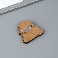 Значок деревянный &laquo;Сова&raquo;, 3,5 х 3,2 см