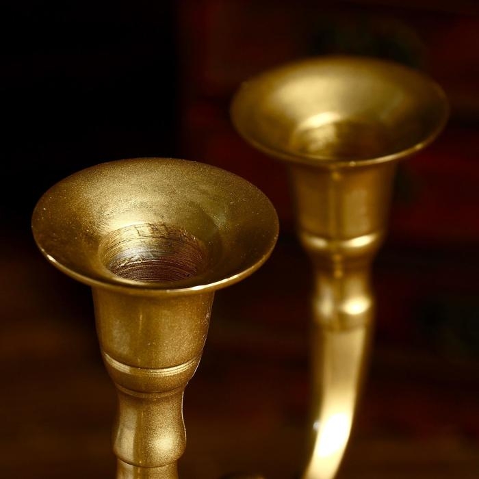 Подсвечник "Асгард" алюминий, на 3 свечи 27х10х35 см