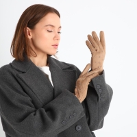 Перчатки женские, безразмерные, без утеплителя, цвет бежевый Перчатки женские, безразмерные, без утеплителя, цвет бежевый