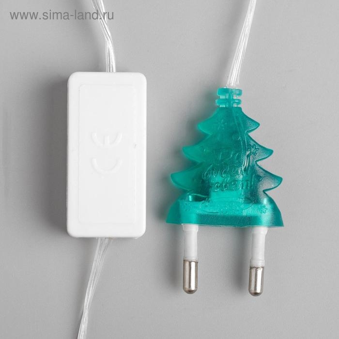 Гирлянда &laquo;Нить&raquo; 5 м с насадками &laquo;Футбольный мяч&raquo;, IP20, прозрачная нить, 20 LED, свечение мульти (RG/RB), мигание, 220 В