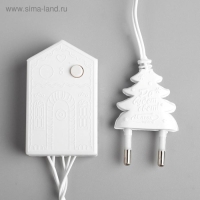 Гирлянда &laquo;Нить&raquo; 5 м, IP20, белая нить, 50 LED, свечение синее, 8 режимов, 220 В