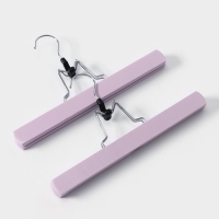 Вешалки для брюк и юбок LaDо́m Brillant, 30&times;17&times;2,4 см, 2 шт, деревянные, цвет розовый
