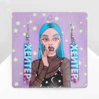 Серьги акрил &laquo;Хейтер&raquo;, цветные