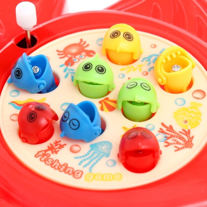 Рыбалка заводная &laquo;Рыбка&raquo;, 8 рыбок, с удочкой, МИКС