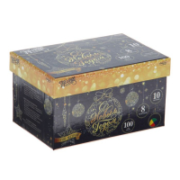 Гирлянда &laquo;Нить&raquo; 10 м, IP44, тёмная нить, 100 LED, свечение мульти, 8 режимов, 220 В